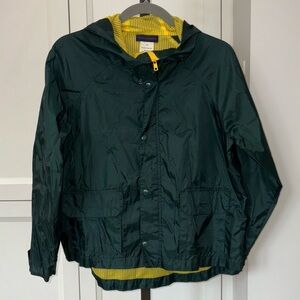 Club Monaco Kids’ Forest Green Windbreaker Jacket Lightweight Packable Size 10